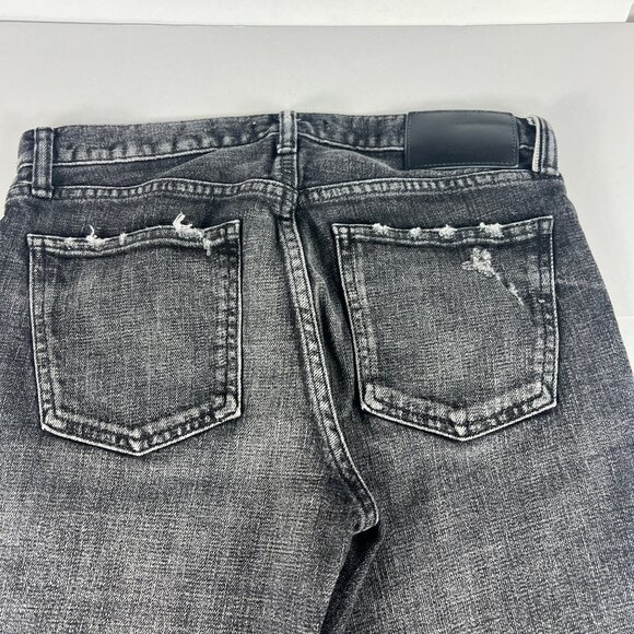 Moussy Vintage Jeans Women's 30x26* Mid Rise Skinny Crop Black Distressed Denim - Picture 10 of 16